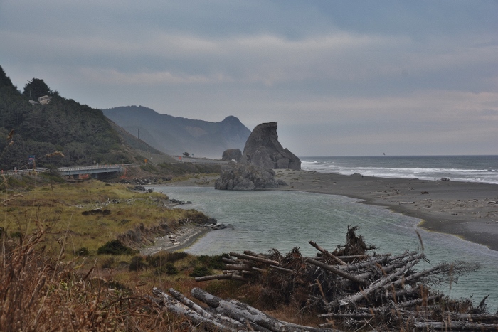 rock formation on beach